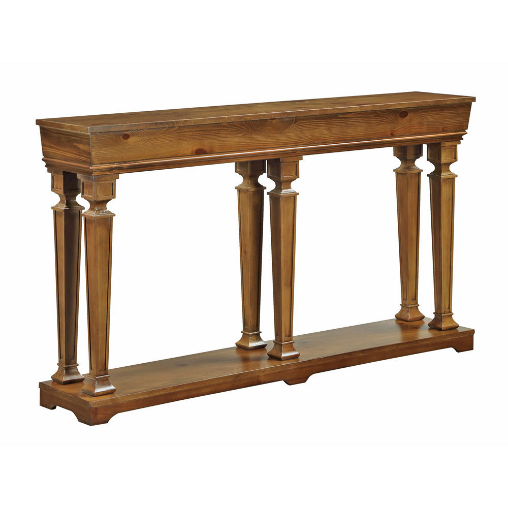 Oak Console Table With Bottom Shelf Oak Primary Living Space Shelves Rectangular Mdf