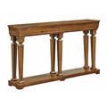 Oak Console Table With Bottom Shelf Oak Primary Living Space Shelves Rectangular Mdf