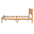 Queen Size Elegant Style Wooden Platform Bed Frame With Headboard,No Need Box Spring,Easy Assembly Queen Oak Rubber Wood