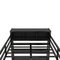 Metal Loft Bed With Wardrobe And L Shaped Desk, Full Size Loft Bed With Storage Cubes And Shelves, Heavy Duty Loft Bed For Kids Teens Adults, Black Pre Sale Date: August 10Th Full Black Metal