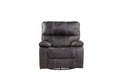 Hooper Gray Swivel Gliding Recliner Gray Foam Engineered Wood