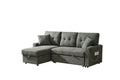 Sectional Sofa Bed L Shaped Sofa Couch Bed With Usb Port, Reversible Sofa Couch Sleeper With Pull Out Bed, Chaise With Storage, Pull Out Couch For Living Room Dark Gray Wood Fabric 3 Seat