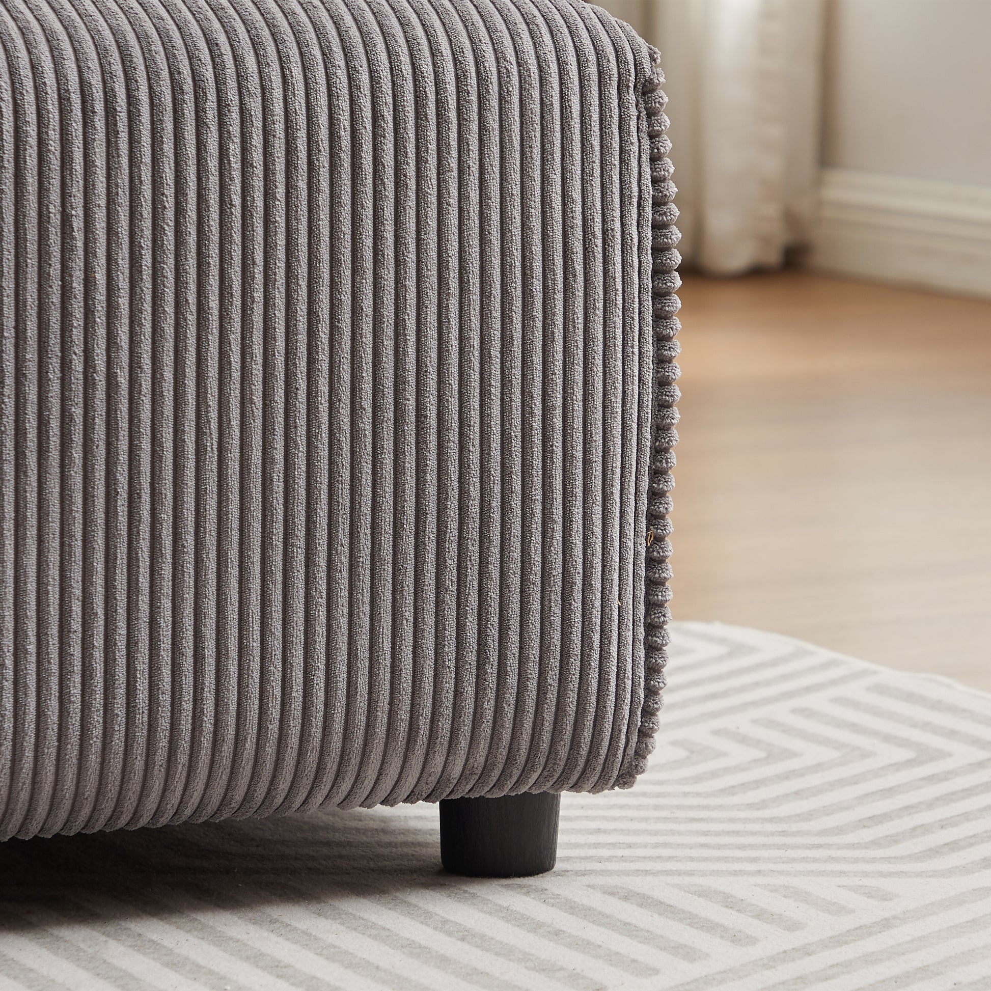 106" Multi Module Combination Style Sofa For Living Room, Bedroom And Other Lounge Spaces, Modern Minimalist Corduroy Combination Sofa With 2 Comfort Cushions With Usb & C Charging Ports Gray Gray Foam Fabric 4 Seat