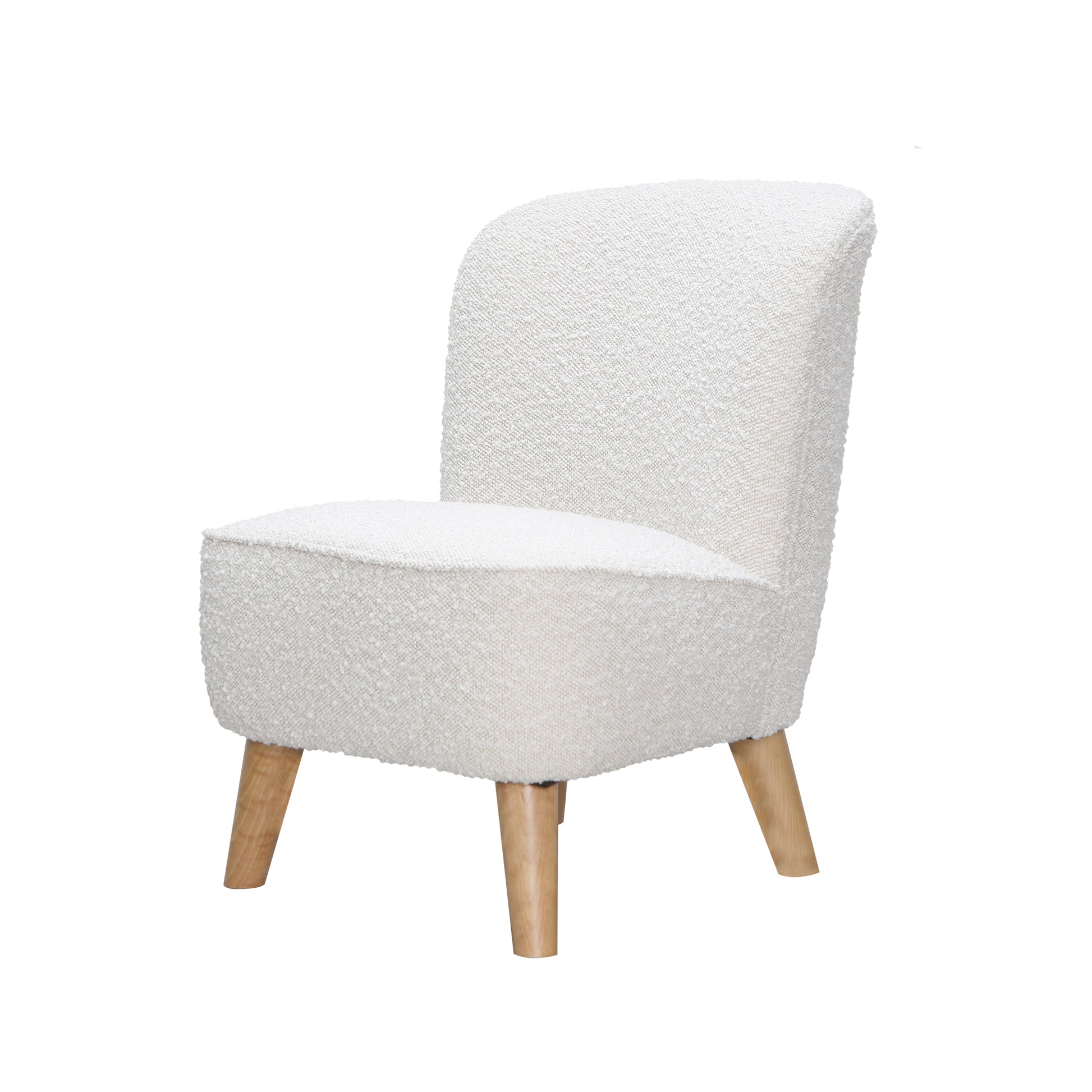Juni Kids Chair In Boucle Cream Fabric