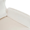 Wing Back Velvet Accent Chair, Modern Living Room Armchair Comfy Upholstered Single Sofa Chair For Bedroom Dorms Reading Reception Room With Metal Legs & Pillow, Beige Beige Velvet