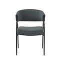 Upholstered Dining Chairs With Metal Legs Set Of 2 ,Dark Green Black Dark Green Black Fabric Metal