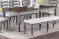 Light Grey And Cherry Contemporary Style 1Pc Dining Table Wooden Frame Dining Room Furniture Cherry,Light Grey Seats 6 Dining Room Classic,Contemporary,Modern Rubberwood Kitchen & Dining Tables