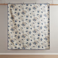 Brushed Microfiber Quilt Set With Throw Pillows Blue Twin Twin Xl Twin Blue Polyester