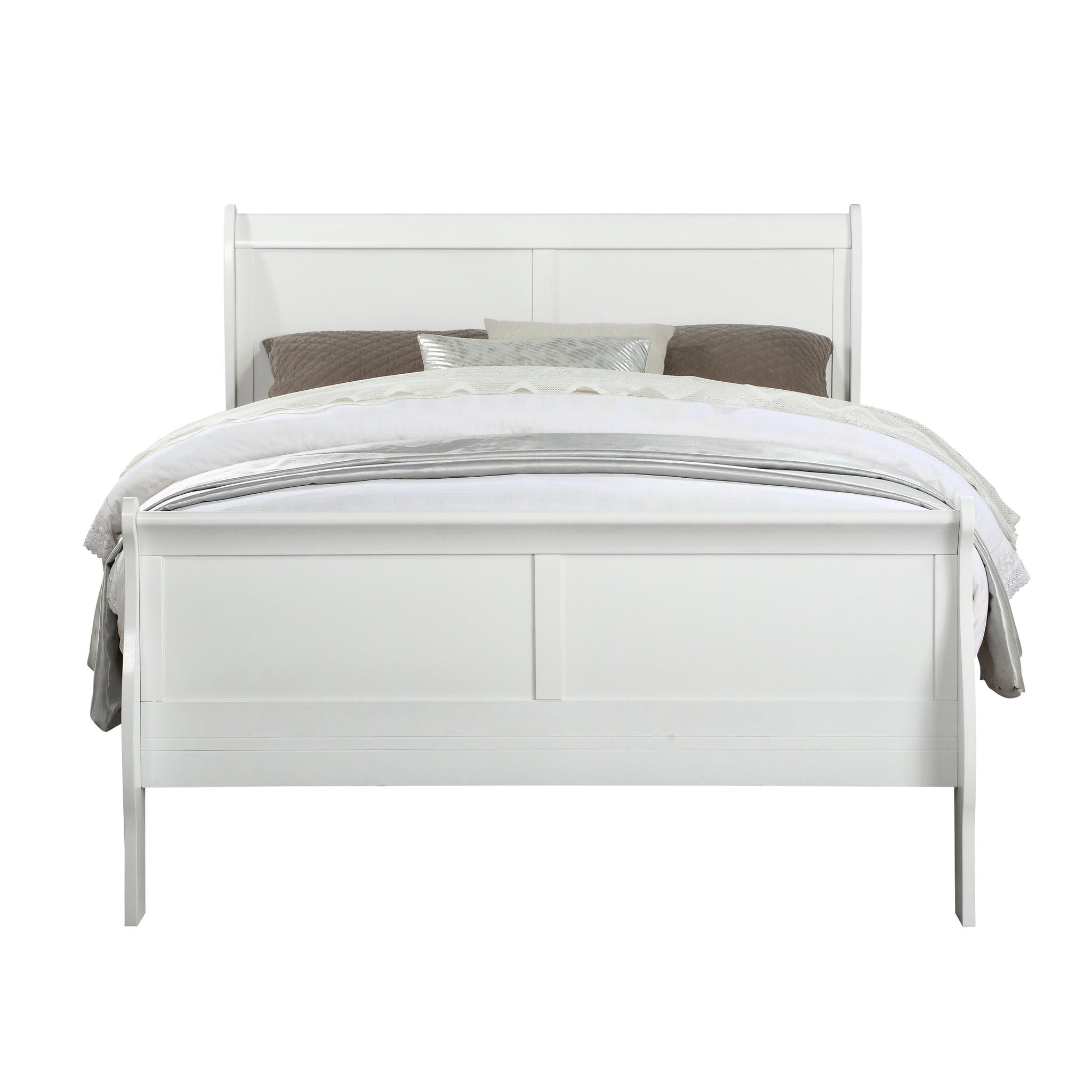 White Full Bed Box Spring Required Full White Wood Bedroom Contemporary Pine Sleigh Wood