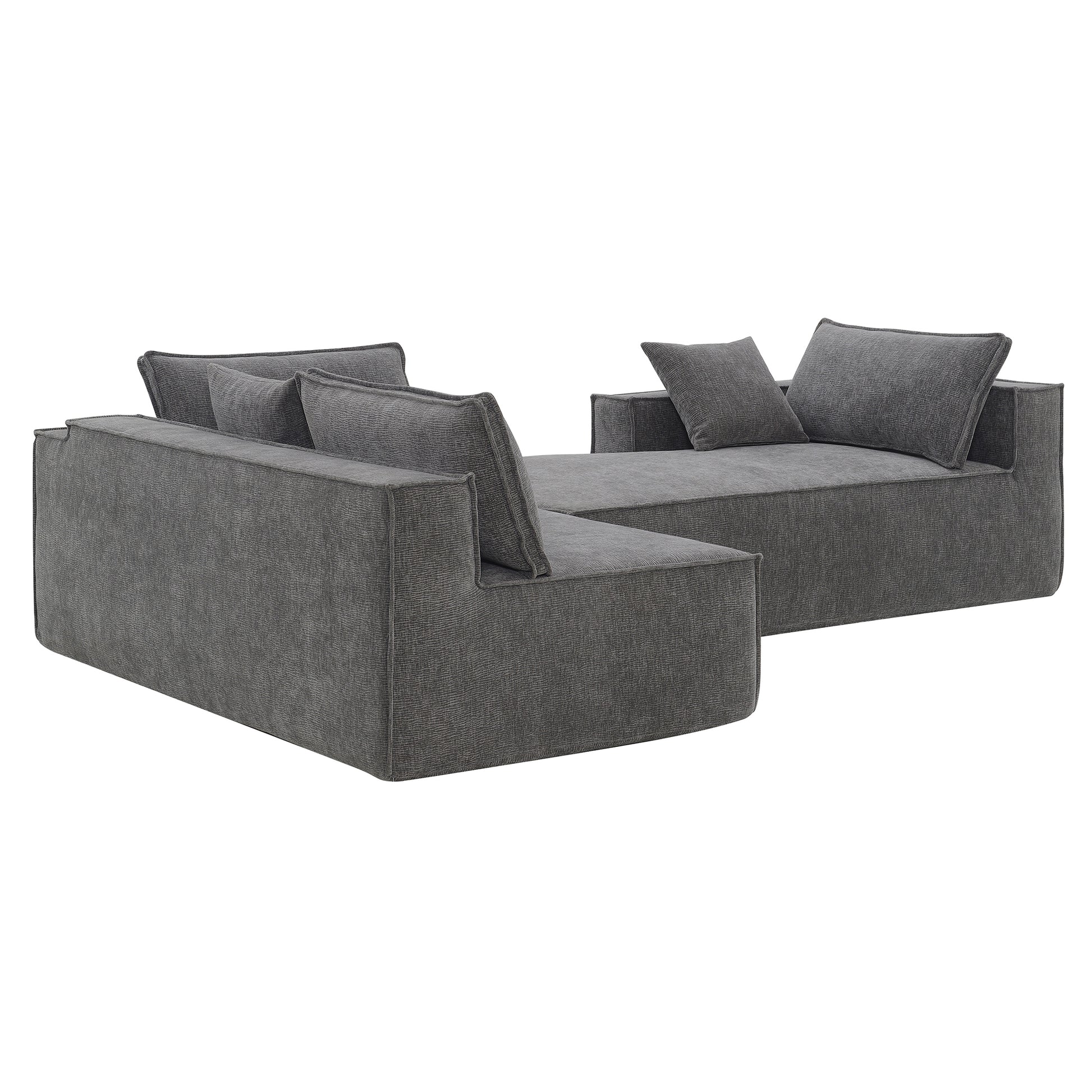 9587G Package Gray Chenille 1 Seat