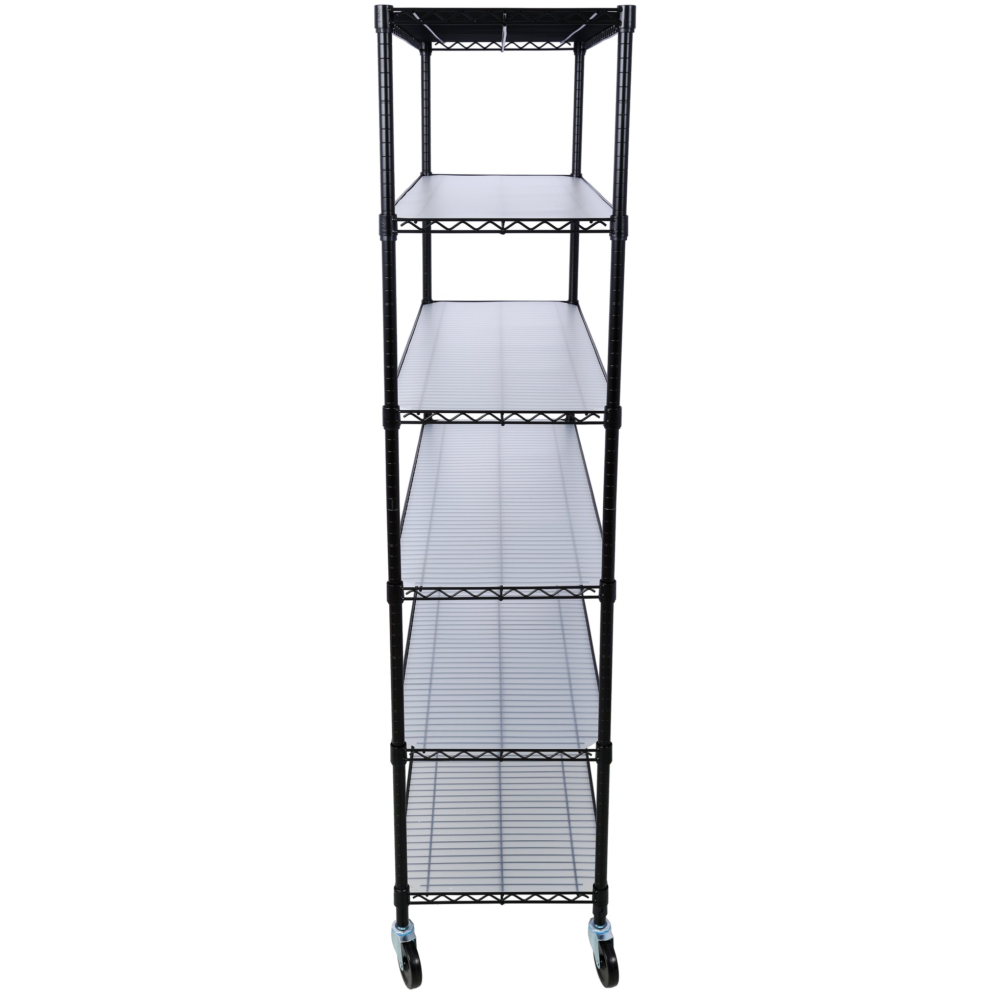 6 Tier 6000Lbs Capacity Nsf Metal Shelf Wire Shelving Unit, Heavy Duty Adjustable Storage Rack With Wheels & Shelf Liners For Commercial Grade Utility Steel Storage Rack, Black 82"H X 48"L X 18"D Black Metal