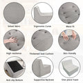Fireside Chair, Lazy Floor Sofa Couch, Teddy Velvet Bean Bag Chair, Tatami Sofa With High Resilience Foam For Living Room, Bedroom, Office Salon, Gray Gray Soft Foam Foam,Teddy