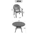 Cushions In Random Colors 7 Piece Set Of Cast Aluminum Patio Furniture With Cushions Yes Dining Set Black Seats 6 Rust Resistant Frame Water Resistant Cushion Garden & Outdoor Complete Patio Sets Aluminium
