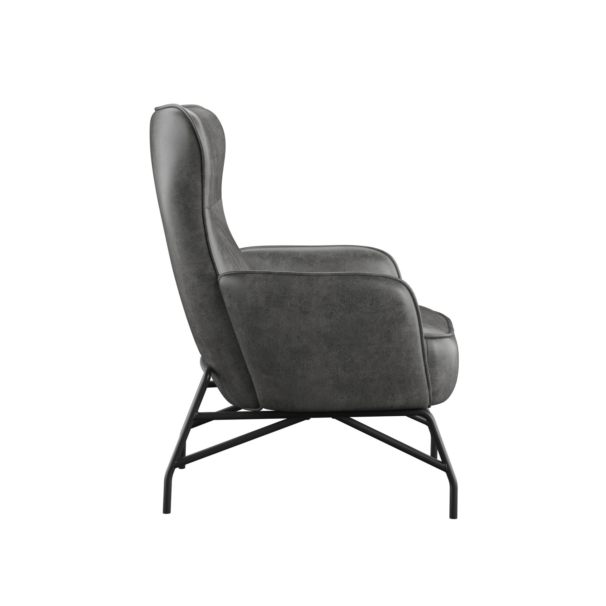 Graham Gray Accent Chair Gray Foam Engineered Wood