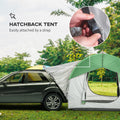 Outsunny Suv Tent, 2000Mm Waterproof Truck Tent With 3 Doors And Mesh Window, For 5 6 Person Camping Outdoor Travel, 7.5' L X 6.9' W X 6.9' H, Gray And Green Grey Polyester