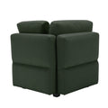 Contemporary Modern Chic Upholstered Fabric Sofa With Storage Seats And Storage Ottomans, 2 Seater Sofa Fabric Couch With Adjustable Arms And Backs For Living Room Green Green Polyester 2 Seat