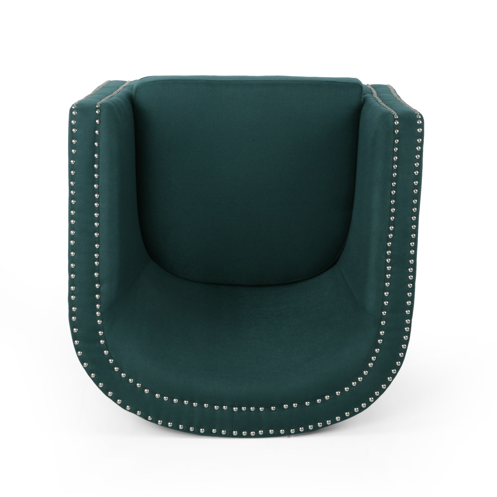 Swivel Chair Green Fabric