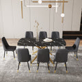 Large Modern Minimalist Rectangular Dining Table With 0.39 