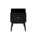 Disa 1 Drawer Nightstand Black Mdf