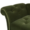 Samuel Tufted Roll Arm Chaise Lounge, Olive Green Performance Velvet Olive Green Foam Velvet