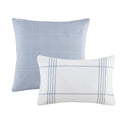 6 Piece Cotton Jacquard Oversized Comforter Set King Multicolor Polyester