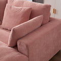 89.76 Inch Double Sleeper Sofa Cloud Couch Soft Fluffy Fabric Upholstery With Square Armrests,Comfor Daybed With Over Wide Sofa Bed,Modern Beanbag For Living Room Apartment,Pink Pink Fabric 2 Seat