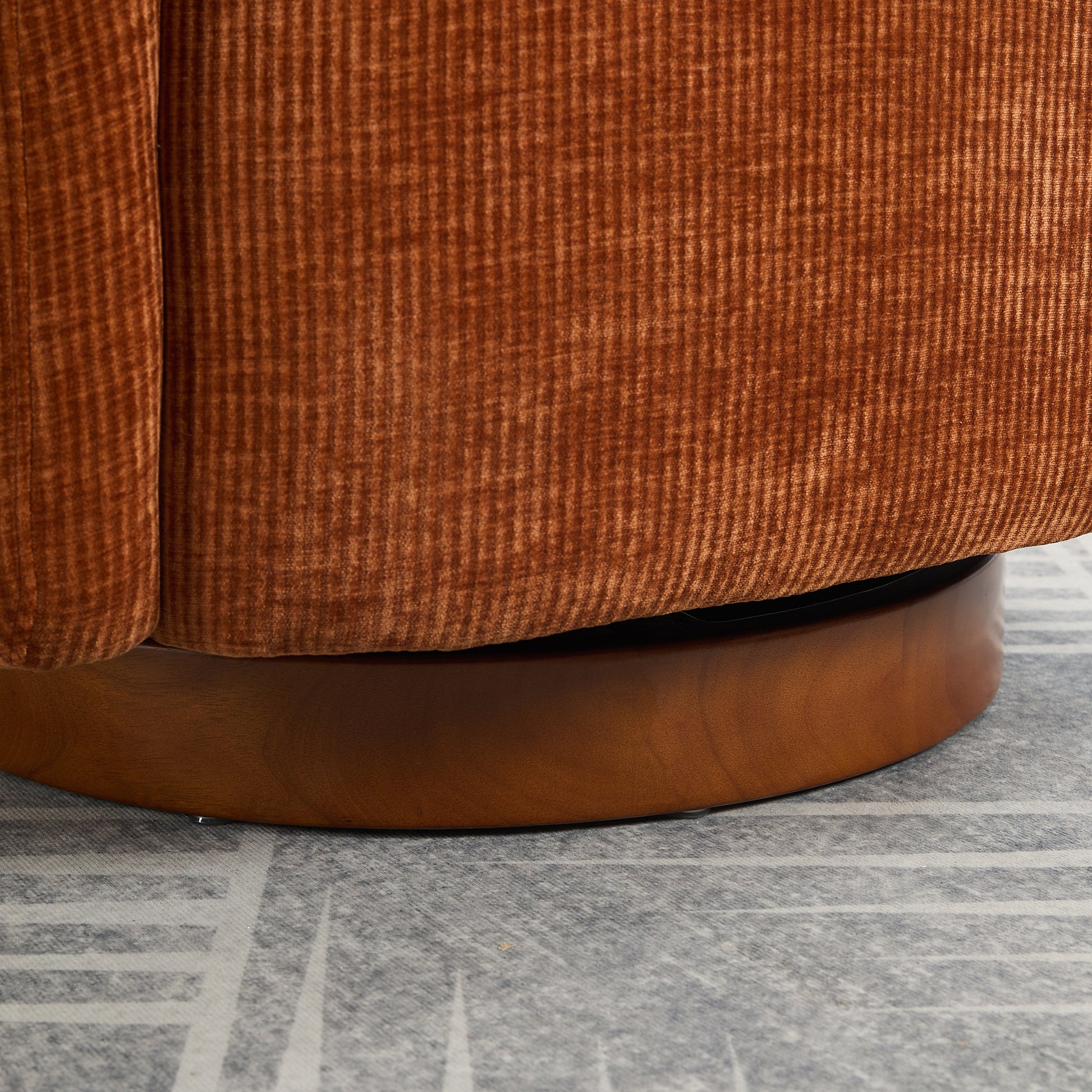30.3"W Swivel Accent Barrel Chair And Comfy Round Accent Single Sofa Chair, 360 Degree Club Chair, Lounge Armchair For Living Room Bedroom Nursery.Caramel Caramel Chenille