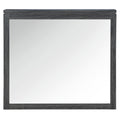 Aya Dark Grey Mirror Dark Gray Solid Wood Mdf