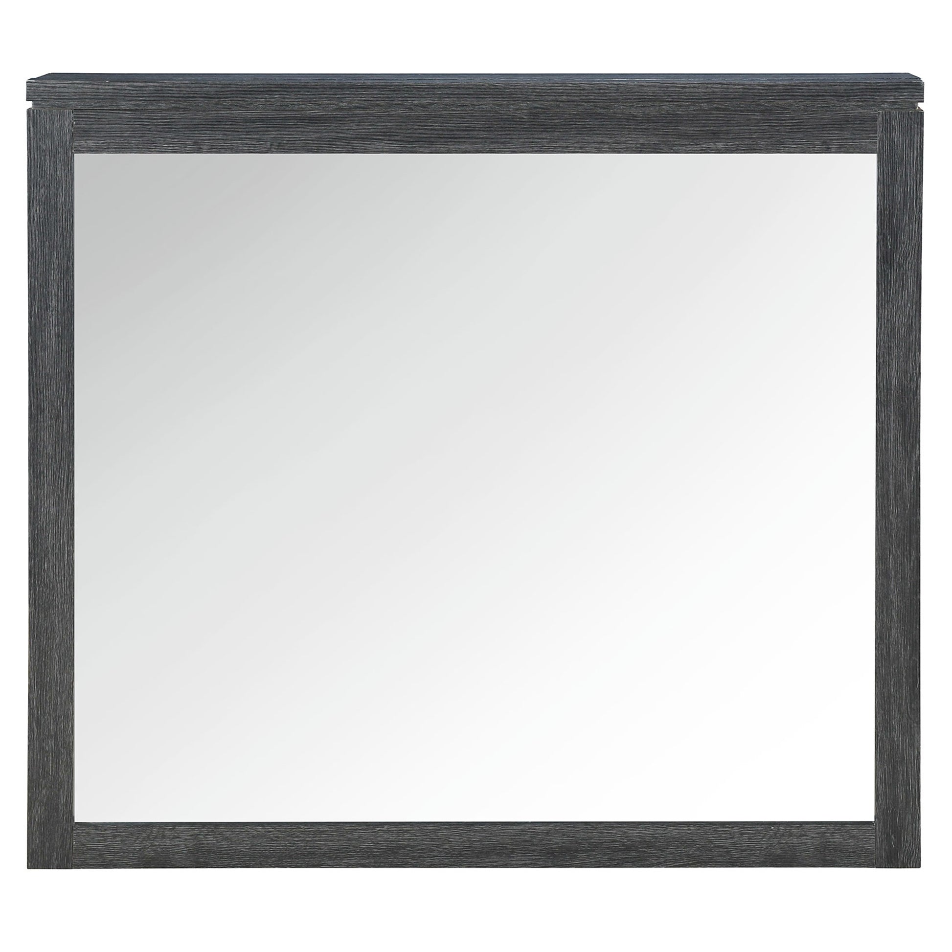 Aya Dark Grey Mirror Dark Gray Solid Wood Mdf