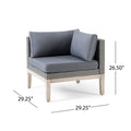 Loft Corner Sofa Grey Acacia Wood