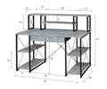 Amiel All Purpose Gray Finish Writing Desk Gray Synthetic Wood
