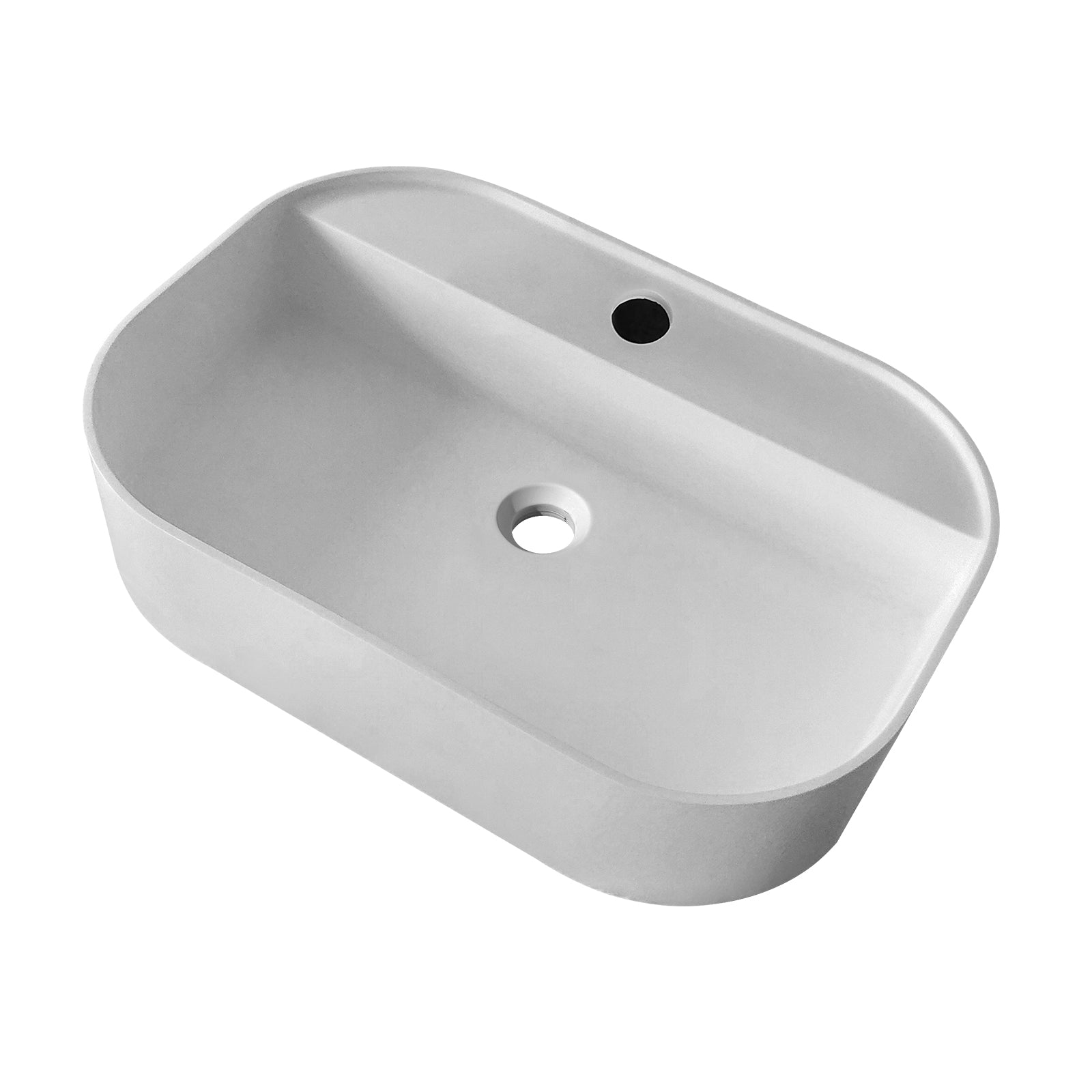 Solid Surface Basin Matte White Contemporary Solid Surface