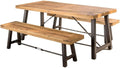 Catriona 3 Piece Wood Outdoor Dining Set Teak Acacia Wood