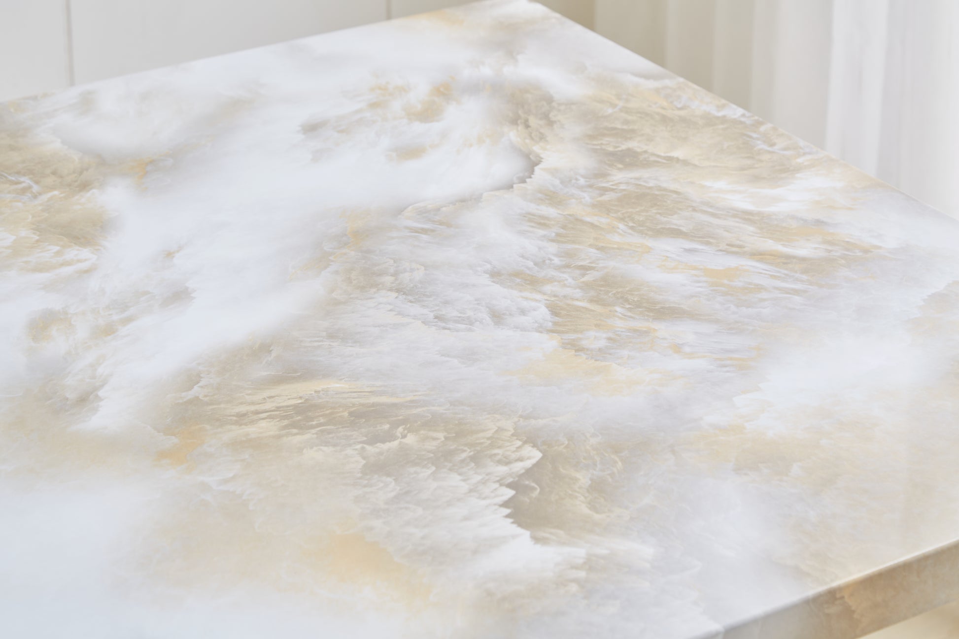 Luxurious Faux Marble Mdf Dinning Table For 6 Or 8, Rectangular 70.9"L*35.4"W*29.8"H, Thick And Solid Stainless Steel Legs, Durable Sturdy, Easy To Assemble, For Kitchen Living Room Office, White White Gold Ergonomic Kitchen