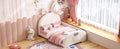 Twin Size Upholstered Rabbit Shape Princess Bed ,Twin Size Platform Bed With Headboard And Footboard,White Old Sku: Wf311629Aak White Pu