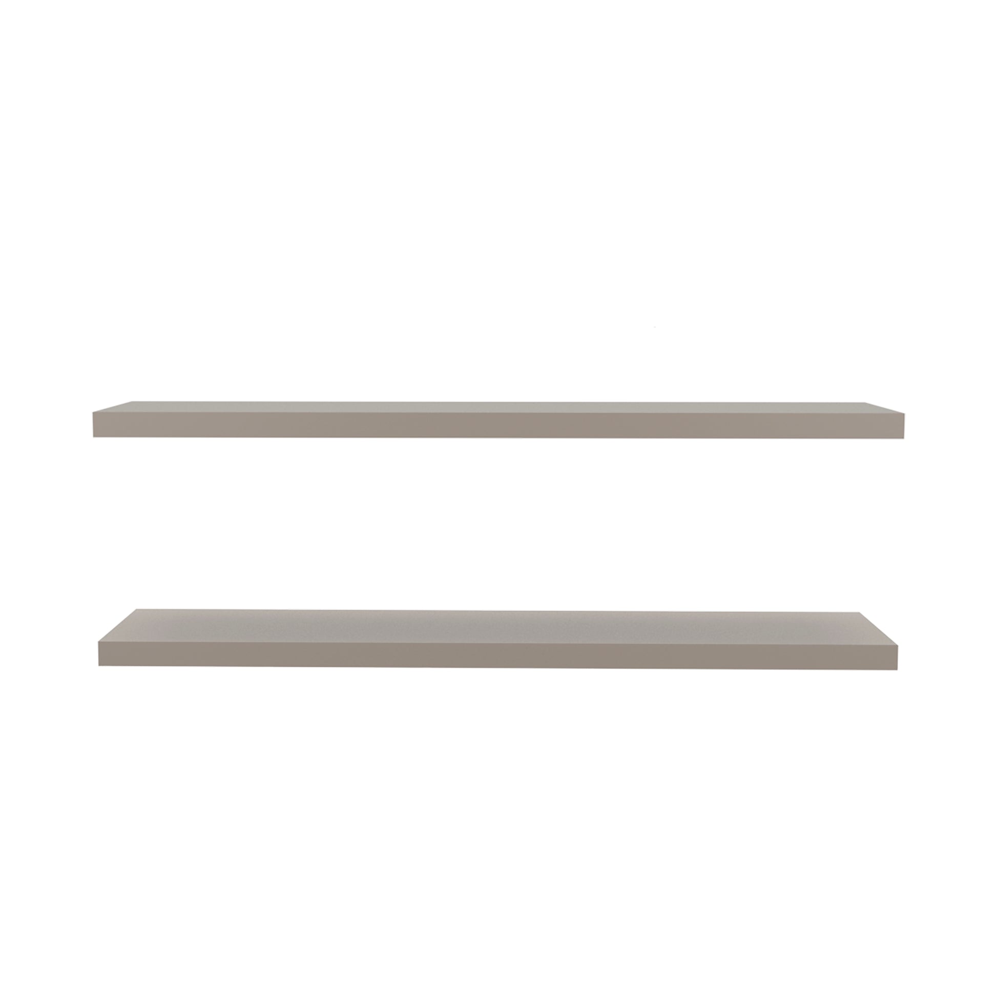Ecco 47" Wide Floating Shelves Set Of 2, Shelves For Wall Decor For Bedroom, Bathroom Storage Shelves, Book Shelves For Living Room 2 Or Less Taupe Horizontal Primary Living Space Modern Wall