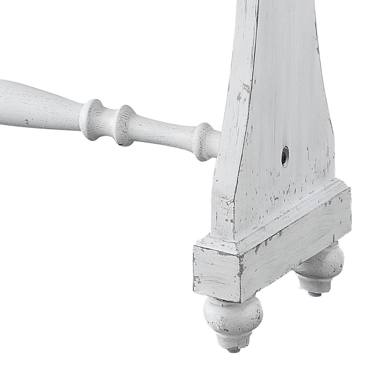 Antique White 2 Drawer Console Table White Primary Living Space Rubberwood Drawers Rectangular Wood