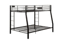 Limbra Sandy Black Finish Full Xl Queen Bunk Bed Black Metal