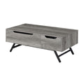 Grey Oak Coffee Table With Lift Top Grey Primary Living Space Modern Rectangular Coffee & End Tables Rectangular Wood H Shape