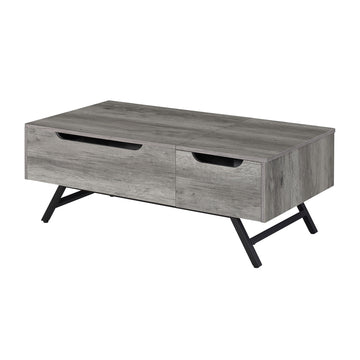 Grey Oak Coffee Table With Lift Top Grey Primary Living Space Modern Rectangular Coffee & End Tables Rectangular Wood H Shape