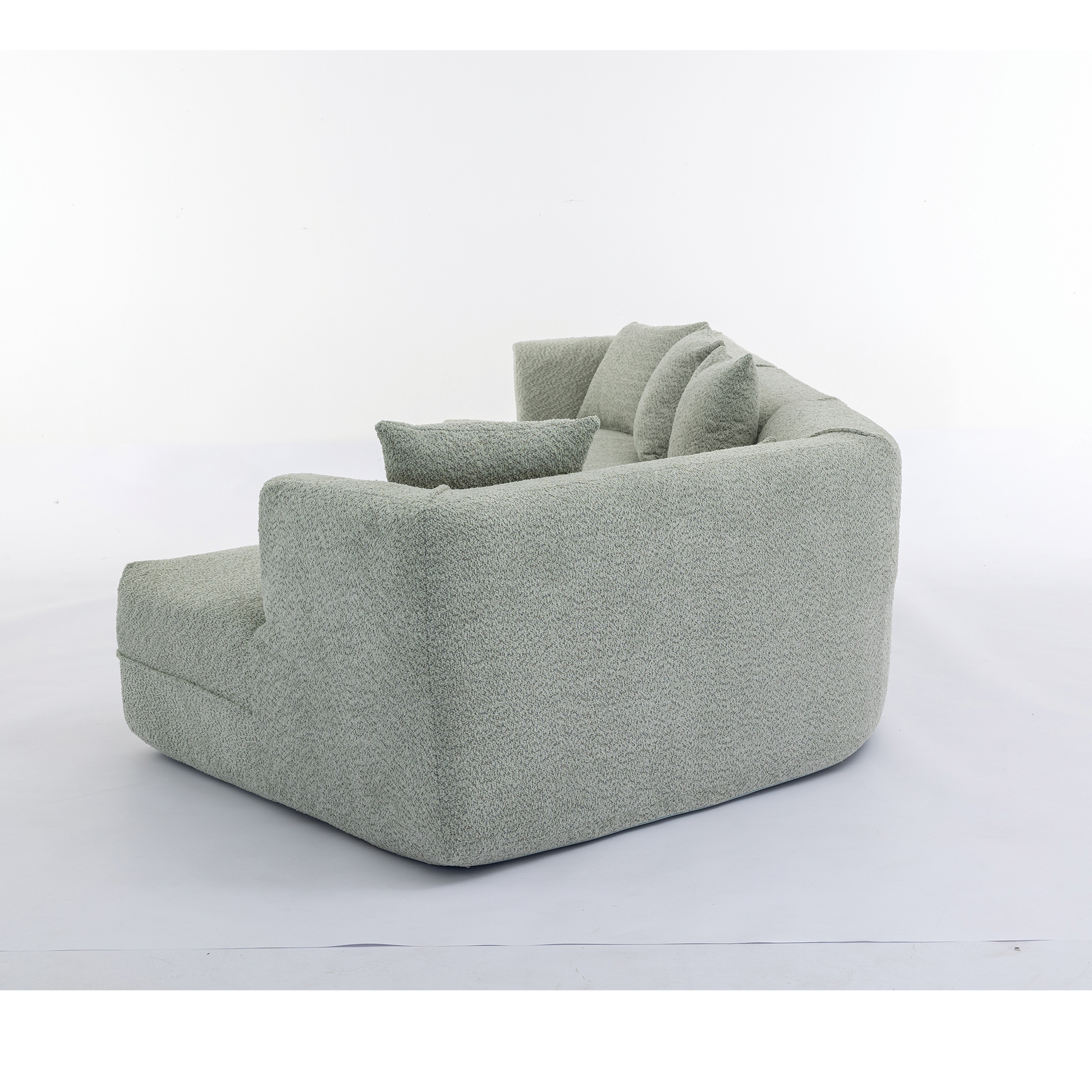 And Upgraded Extended Edition Modular Sofamodern Minimalist Style Sofa, Upholsteredfree Combination, Round Fiber Fabric, Anti Wrinkle Fabric,Dimension Extension,Green Green Polyester Primary Living Space Medium Soft Tight Back Modern Flared Arms Fiber