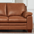 Magnum Leather Loveseat Brown Memory Foam Genuine Leather