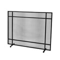 Fire Screen Black Silver Iron