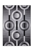 Jersey Area Rugs, Carpets For Livingroom, 7X10 Area Rugs ,3987 Black Grey Rectangle 8&10 Black Grey Contemporary Abstract Polypropylene