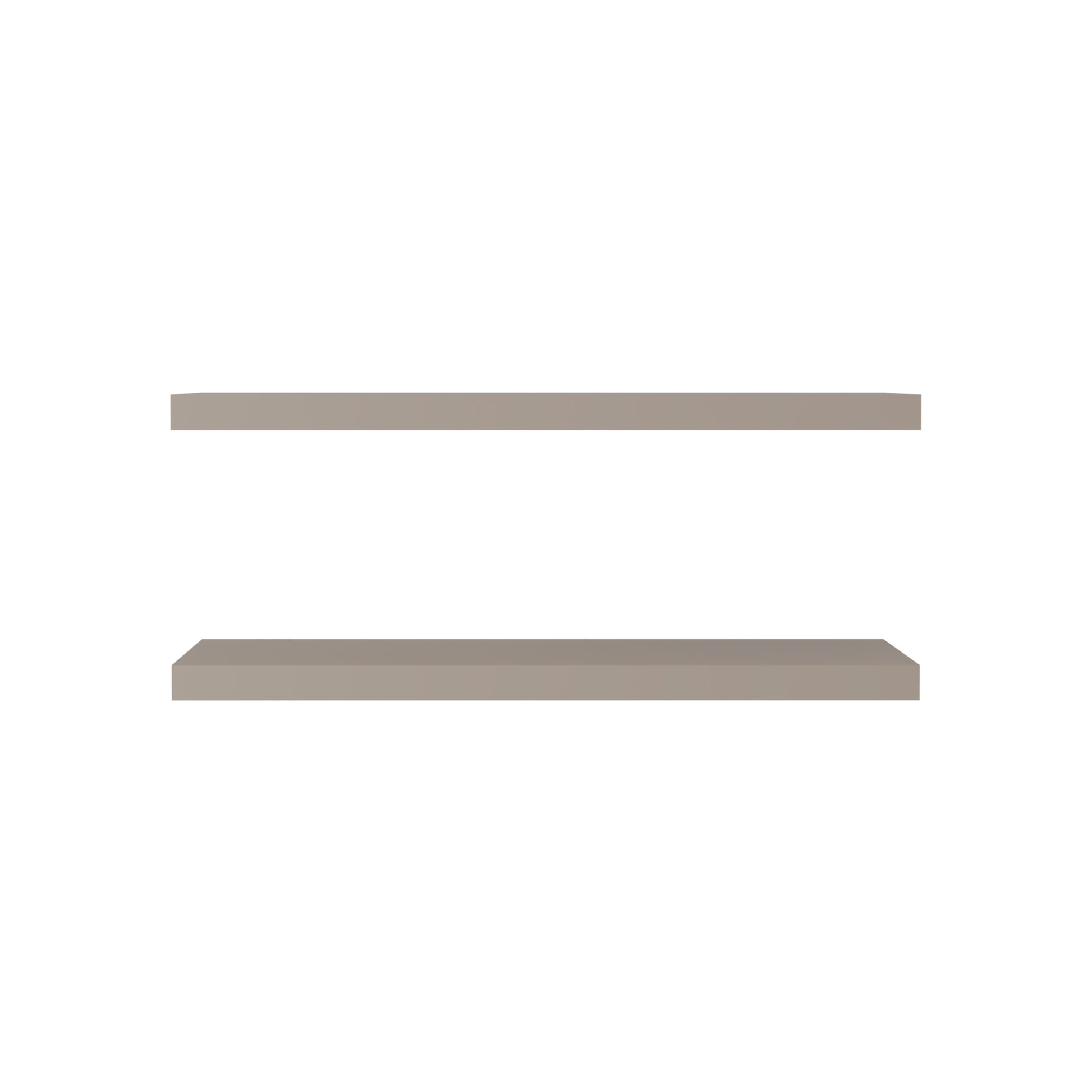 Ecco 31.5" Wide Floating Shelves Set Of 2, Shelves For Wall Decor For Bedroom, Bathroom Storage Shelves, Book Shelves For Living Room 2 Or Less Taupe Horizontal Primary Living Space Open Back Modern