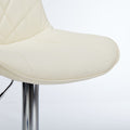 Counter Height Bar Stools Kitchen Island Barstools Adjustable Swivel Counter Stool Bar Height Island Chairs With Back,Set Of 2, Cream Cream American Design Set Of 2 Foam Pu Leather