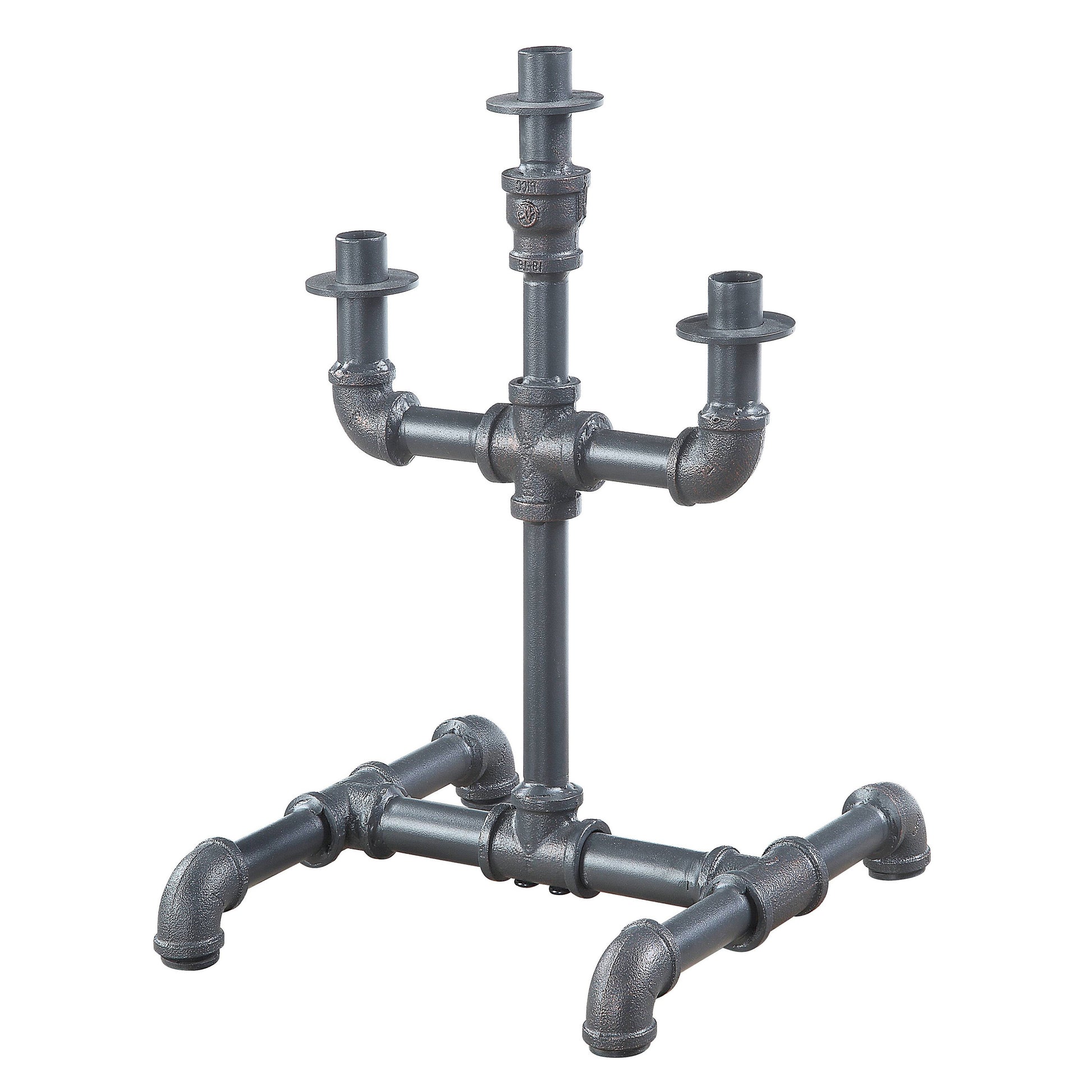 Sandy Grey Candleholder Grey Industrial Metal