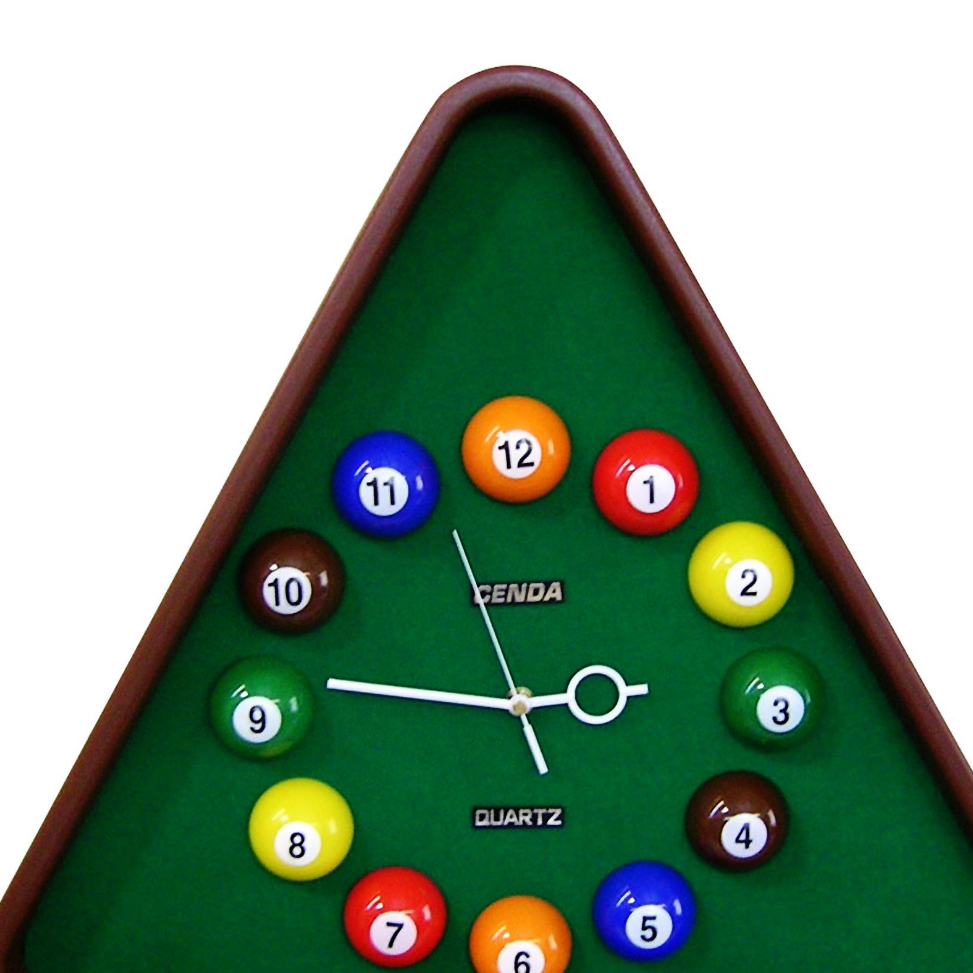 18.5" Tall Decorative Wall Clock, Pool Billiards Design Multicolor Plastic