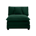 Armless Deep Seat Corduroy Single Sofa, Can Be Used With Combined With Alternative Armrest And Combined With Alrmess 2 Seater Sofas ,Green Corduroy Fabric Green Corduroy 1 Seat