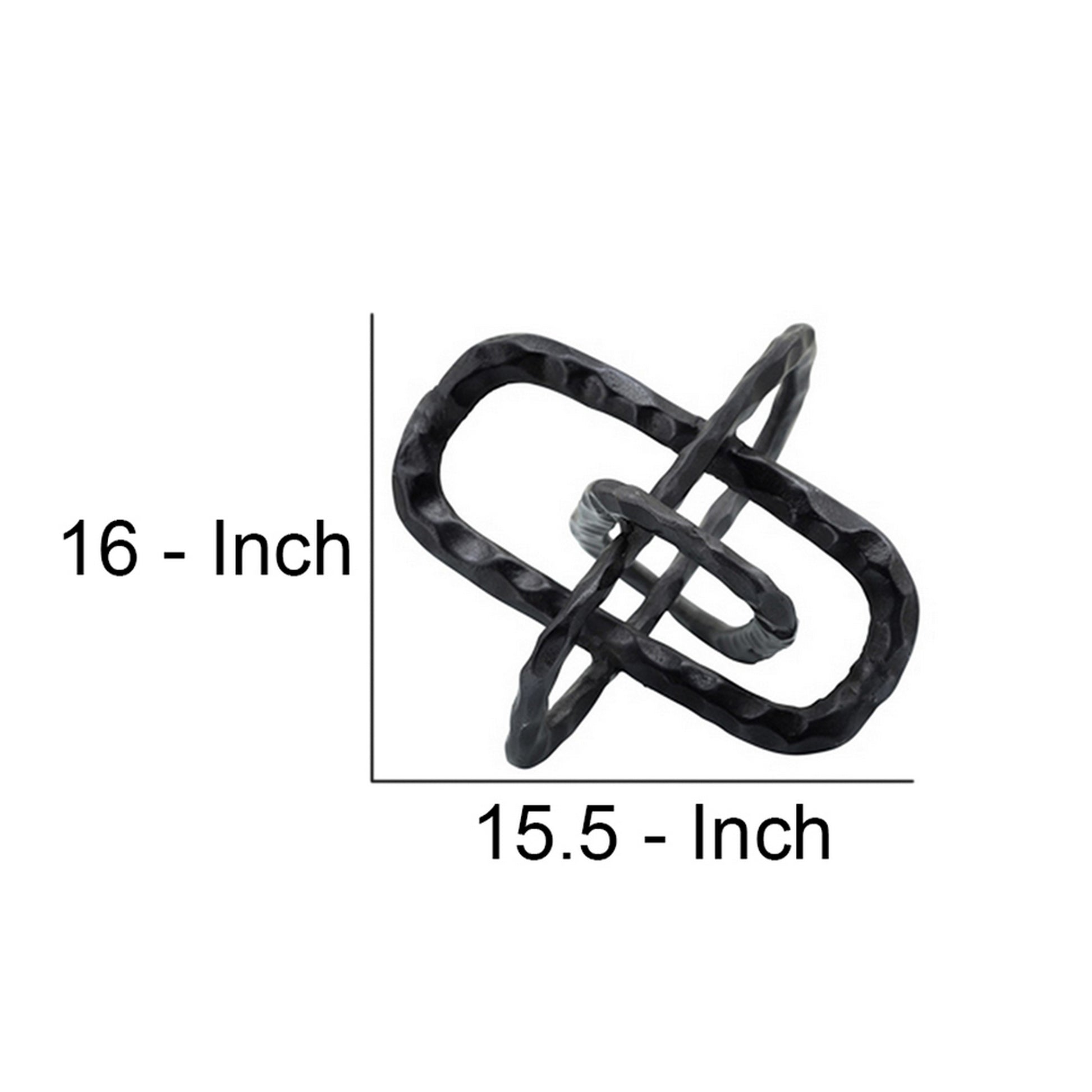 Metal Accent Decor With Oval Shaped Inters, Gray Gray Metal